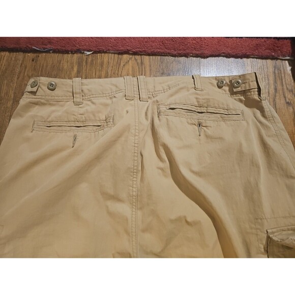 Abercrombie And Fitch T-2083 Pants Mens XL Tan Cargo Paratrooper Y2K Baggy - Picture 12 of 12